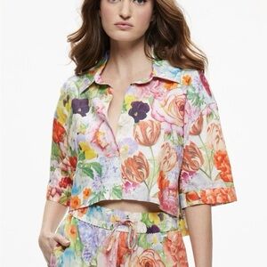 Alice + Olivia Multicolor Floral Shirt